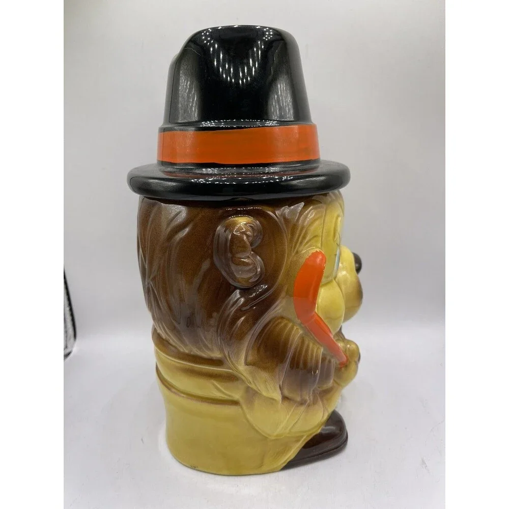 Vintage Japan Golf Lion Golfer Golfing w/ Top Hat Cookie Jar Excellent